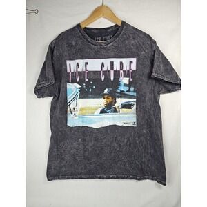 Ice Cube Black Washed Adult T-Shirt Rap Graphic Men's Large Tee Tshirt T Shirt